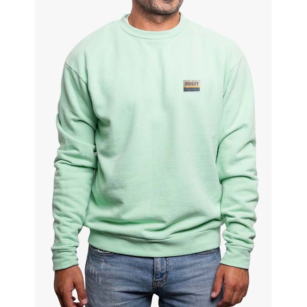 Mugsy Sweatshirt Mens L Vintage Mint Green Crewneck Logo‎ Comfort French Terry
